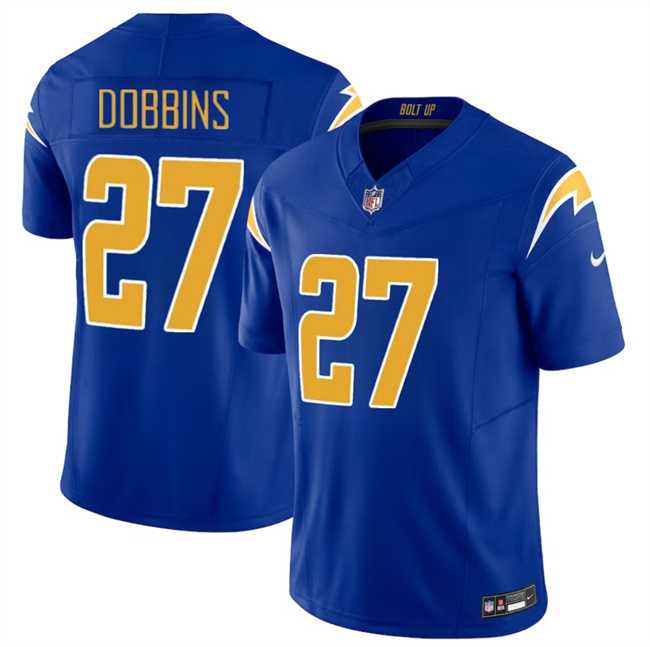 Men & Women & Youth Los Angeles Chargers #27 J.K. Dobbins Royal 2024 F.U.S.E Vapor Limited Stitched Jersey